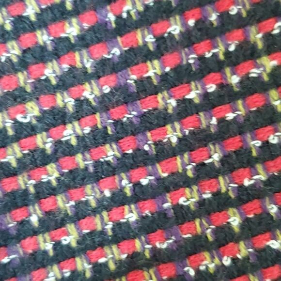 6 THE LIMITED RED TAN PURPLE BLUE WOVEN TEXTURED LINED CAREER SKIRT MEDIUM - Picture 8 of 11